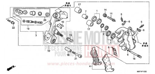 ETRIER DE FREIN AVANT (G.) XL1000VAB de 2011
